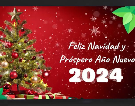 Te deseamos una feliz navidad y un próspero año nuevo